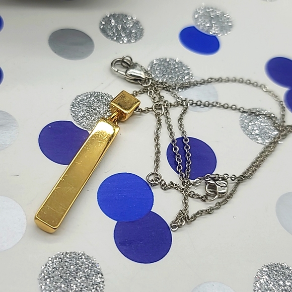 NWOTS! $58 Brighton "Venezia" Two-Tone Scrolled Slim Pendant Necklace - Picture 8 of 10